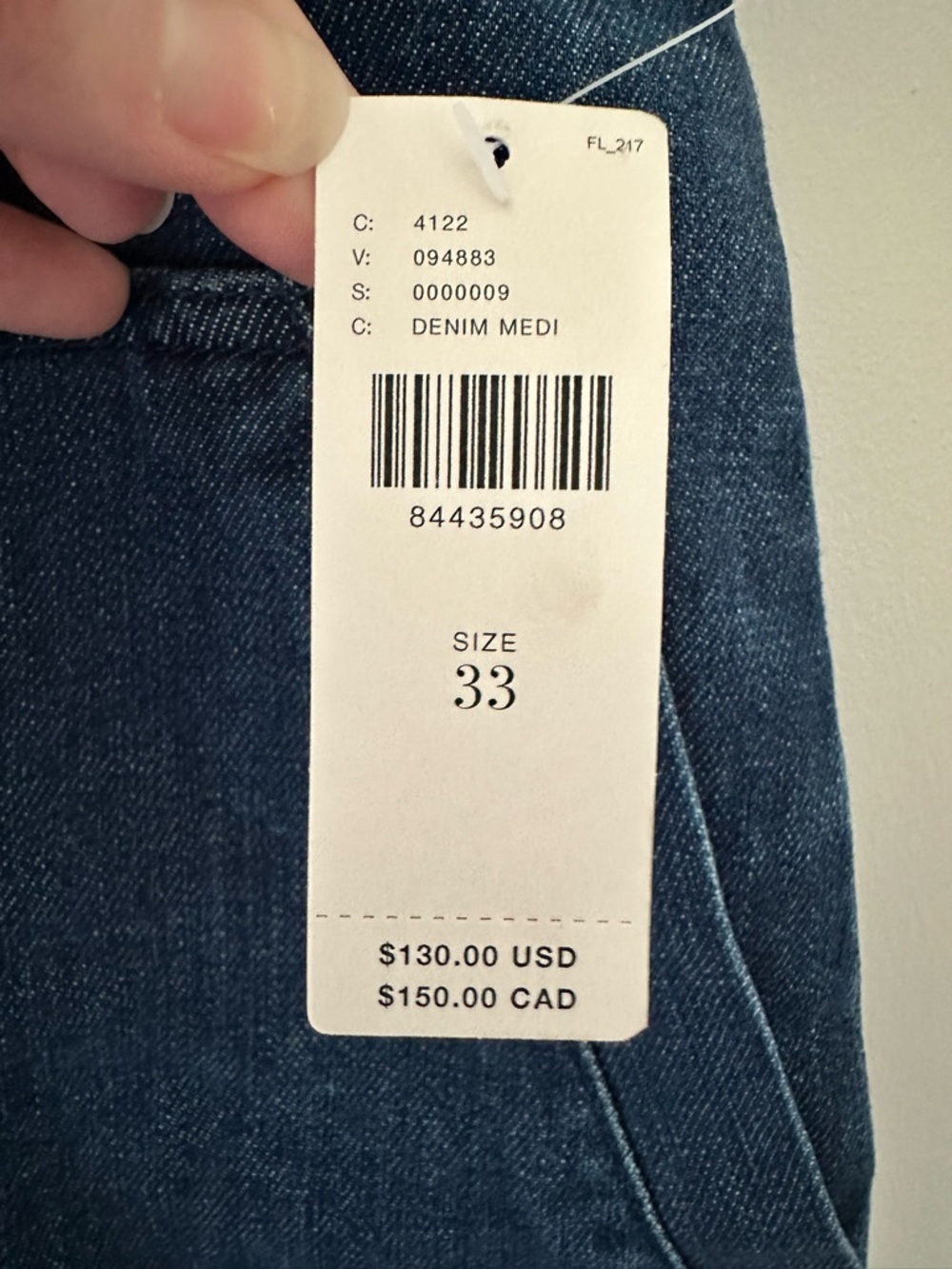 Pilcro for Anthropologie Dark Wash Carpenter Barrel Leg Jeans SZ 33 New with Tag - Picture 5 of 16